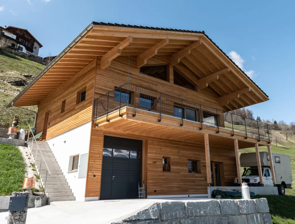 Einfamilienhaus Truberholz, Aussenschalung liegend