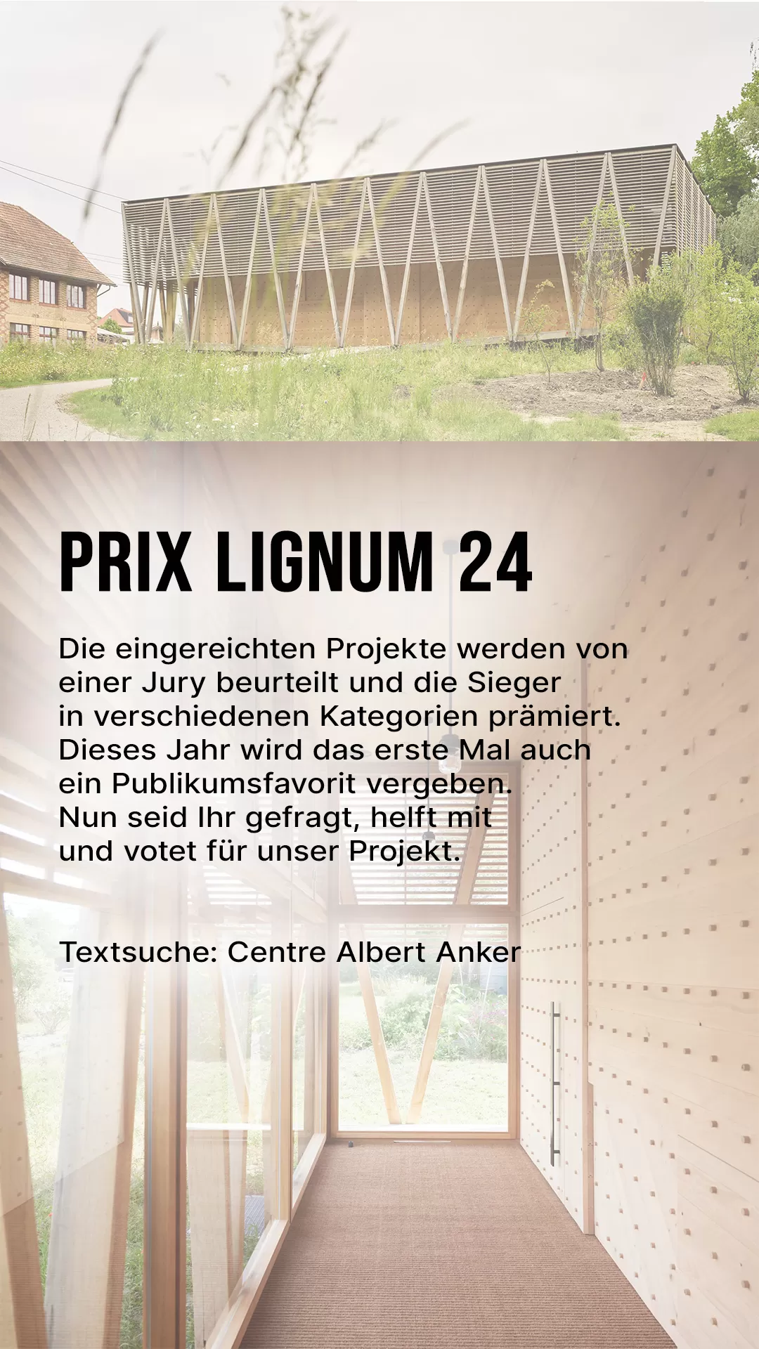 PrixLignum Centre Albert Anker Publikumsvoting Trub Truberholz