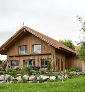 Neubau Stöckli aus Truberholzelemente in Gysestein