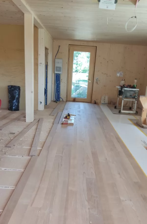 Entstehung Wohnhaus in Böckten aus Truberholz, Einfamilienhaus, Wohnhaus, Small House, Von unserem Team wird Ihr Bauvorhaben aus einer Hand projektiert und zur Umsetzung vorbereitet.  Wir bieten Ihnen Gesamtlösungen für Ihr Traumobjekt