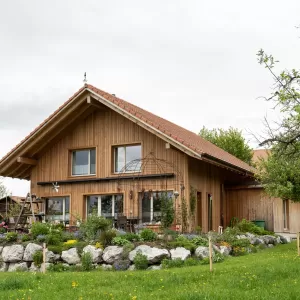 Neubau Stöckli aus Truberholzelemente in Gysestein