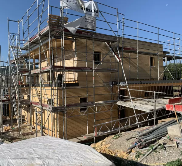 Entstehung Wohnhaus in Böckten aus Truberholz, Einfamilienhaus, Wohnhaus, Small House, Von unserem Team wird Ihr Bauvorhaben aus einer Hand projektiert und zur Umsetzung vorbereitet.  Wir bieten Ihnen Gesamtlösungen für Ihr Traumobjekt